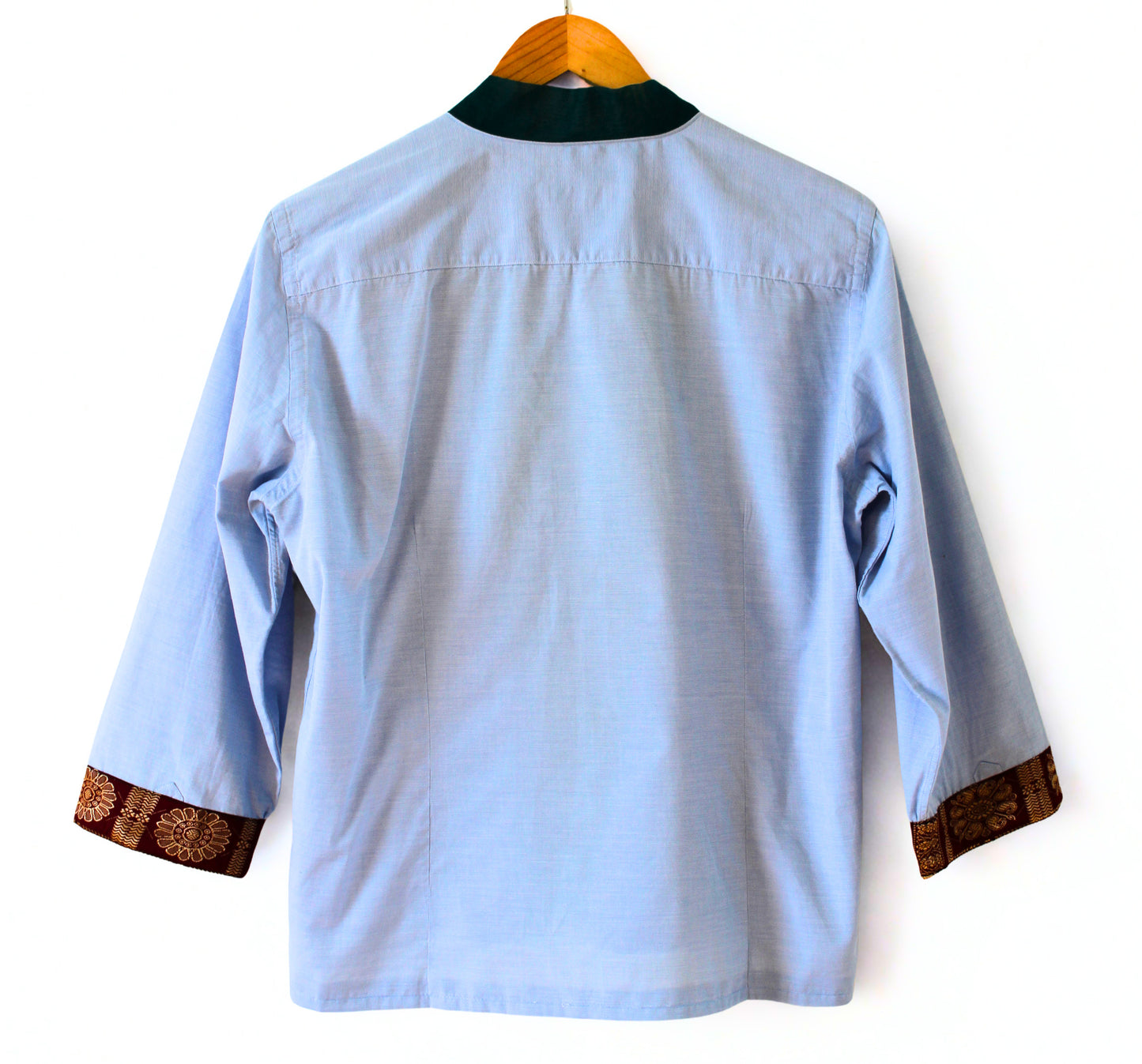 kimono bordeaux et bleu