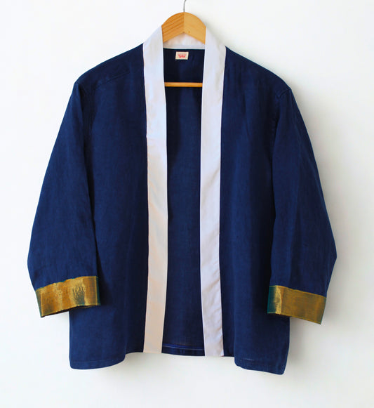 Kimono bleu et doré