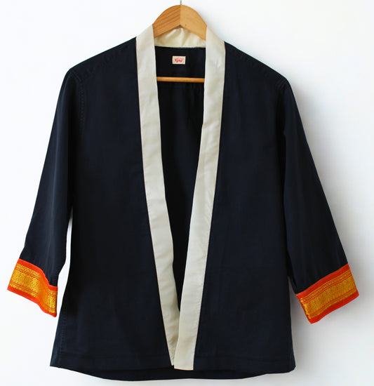 Kimono noir et orange